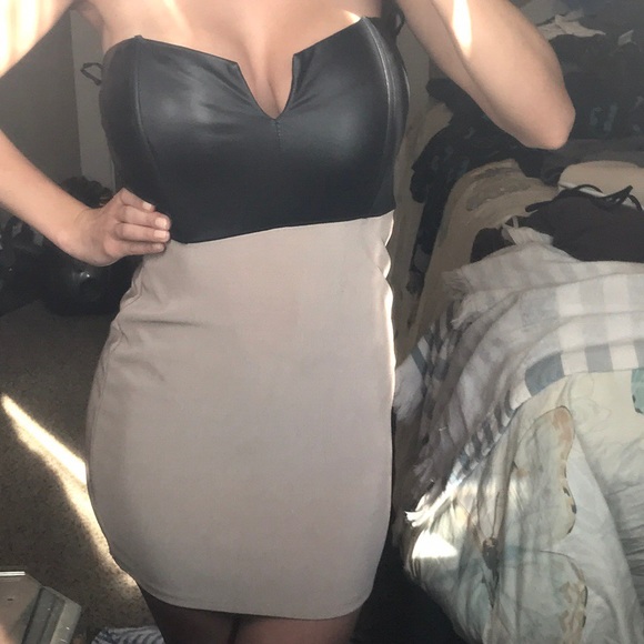 Tobi Dresses & Skirts - Leatherette Club Dress